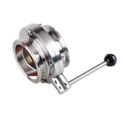 Structuur BUTTERFLY DN15-200 Sanitair roestvrij staal 304 / 316L Handmatig Tri Clamp Valve