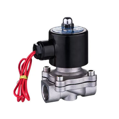 DC12V AC220V roestvrij staal watergas solenoïde klep 2 manier normaal gesloten mini klep