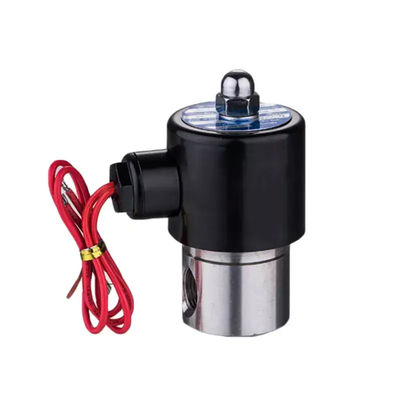 DC12V AC220V roestvrij staal watergas solenoïde klep 2 manier normaal gesloten mini klep