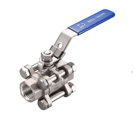 Cowin Brewing 1''-8'' 3PC Ball Valve Roestvrij staal 304 NPT Gedrukt voor olie-gaswater