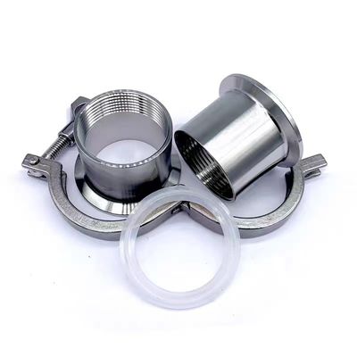 Cylindrische kopcode WZ SS 304 316 Tri Clamp Quick Connect Sanitaire buisclampset