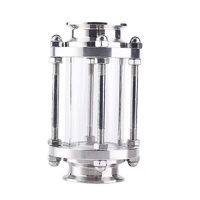 Sanitair roestvrij staal 316/304 Pijpbevestigingen Tri-clamp rechte buisvormige zichtglas