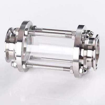 Sanitair roestvrij staal 316/304 Pijpbevestigingen Tri-clamp rechte buisvormige zichtglas
