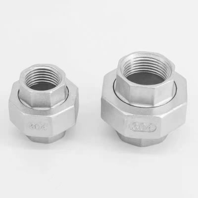 Hexagonale kop van roestvrij staal dubbel interne draad koppeling connector NPT BSP 1/4''-4.0