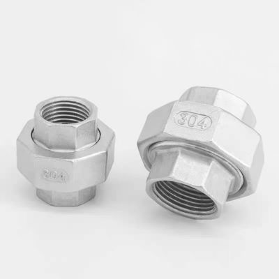 Hexagonale kop van roestvrij staal dubbel interne draad koppeling connector NPT BSP 1/4''-4.0
