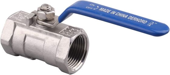 Op maat gemaakte roestvrijstalen kogelklep 1PC type NPT standaardpoort voor water olie en gas