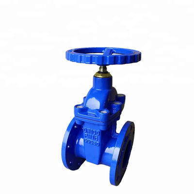 Hexagonale kop PN10 PN16 Soft Seal Flange Ductile Iron Gate Valve