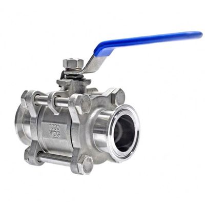ISO9001 gecertificeerd sanitair roestvrij staal 304/316L Tri Clamp Ball Valve voor water