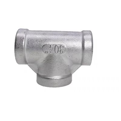 Giet WZ 304T-type Roestvrij staal Binnendraad Tee Gezamenlijk Schroefdraad Waterpijp Gezamenlijk loodgietersmateriaal NPT BSP BSPT