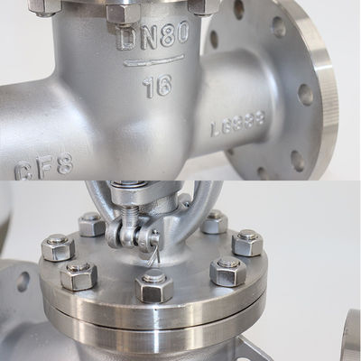 ISO9001 gecertificeerde handleiding RTS J41W-16P roestvrij staal 304 2" API Flanged Globe Valve
