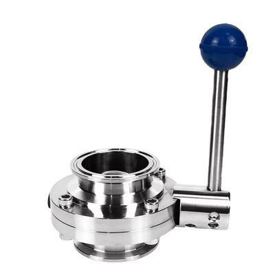 "-6" poortgrootte roestvrij staal tri-clamp Ferrule vlinder klep voor sanitaire behoeften