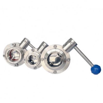 "-6" poortgrootte roestvrij staal tri-clamp Ferrule vlinder klep voor sanitaire behoeften