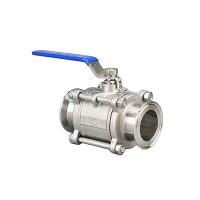 DN20-DN300 Sanitair roestvrij staal 3pcs kogelklep met Tri Clamp verbinding en grootte
