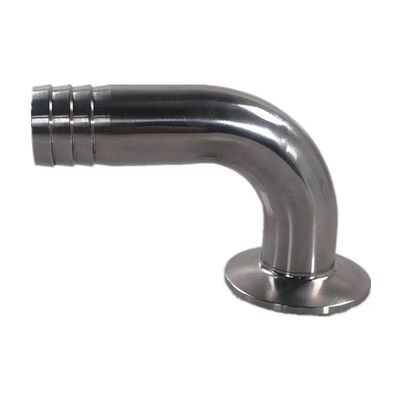 Sanitaire SS304 316 316L Tri Clamp 90DEG Slang Barb Tri Clover Compatible Slang Coupling Fitting Food Grade Adapter