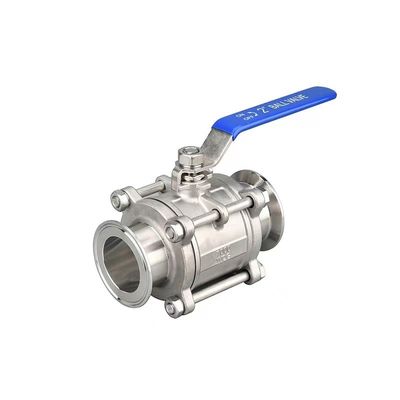 DN20-DN300 Sanitair roestvrij staal 3pcs kogelklep met Tri Clamp verbinding en grootte