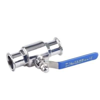 ''-8'' Standaard roestvrij staal Ss 304 316 Sanitair tri-clamp balklep met ontwerp