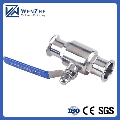 ''-8'' Standaard roestvrij staal Ss 304 316 Sanitair tri-clamp balklep met ontwerp