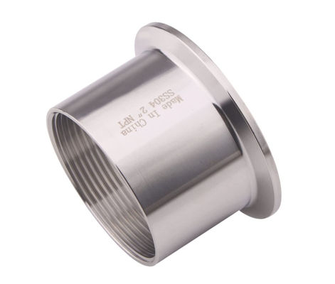Gepersonaliseerde sanitaire vrouwelijke draadpijp die past bij 2,5 inch TRI CLAMP OD 77mm Ferrule