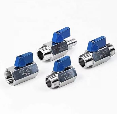 Roestvrij staal 301/304/316 Mini Ball Valve Valve Design voor optimale prestaties
