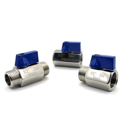 Roestvrij staal 301/304/316 Mini Ball Valve Valve Design voor optimale prestaties