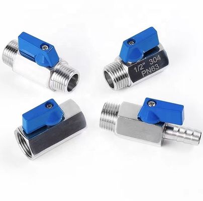 Roestvrij staal 301/304/316 Mini Ball Valve Valve Design voor optimale prestaties