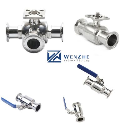 OEM-ondersteuning SS304 1/4''-4.0'' Homebrew Tri-Clamp Ball Valve Sanitaire klep van roestvrij staal