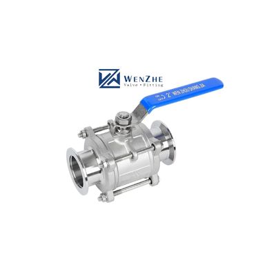 Hygiënisch sanitair 3-delige kogelklep met gesmeed ontwerp en klemverbinding in CF8M SS