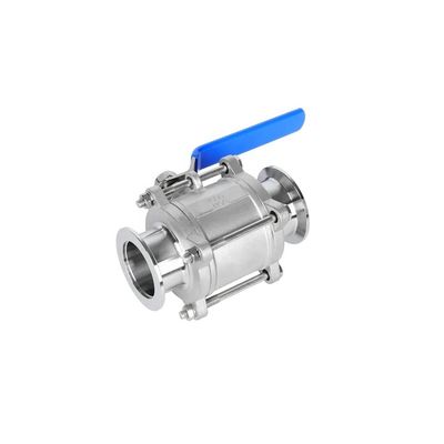 Hygiënisch sanitair 3-delige kogelklep met gesmeed ontwerp en klemverbinding in CF8M SS