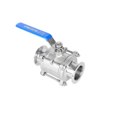Hygiënisch sanitair 3-delige kogelklep met gesmeed ontwerp en klemverbinding in CF8M SS