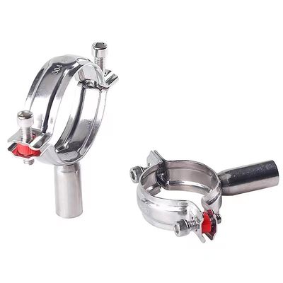 WZ Sanitaire SS 304 316 Single Pin Clamp Tri Clamp Fittings Pipe Hanger Pipe Holder 1/8"--4