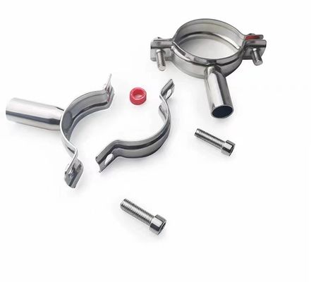 WZ Sanitaire SS 304 316 Single Pin Clamp Tri Clamp Fittings Pipe Hanger Pipe Holder 1/8"--4