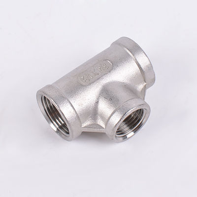 1/2 "Tee Vrouwelijke NPT T-vormige 3 Way Cast Pipe Fitting OEM Support Roestvrij staal 304
