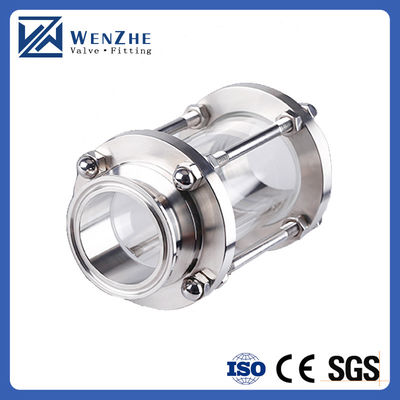 Voedingsmiddelenkwaliteit roestvrij staal 304 316L Sanitair Tri Clamp Zichtglas Pipe Fitting Tubulair Zichtglas