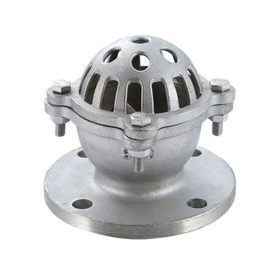 Zilveren roestvrij staal 304 316 Flanged Foot Valve met geschroefd uiteinde en vlinderontwerp