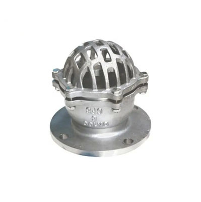 Zilveren roestvrij staal 304 316 Flanged Foot Valve met geschroefd uiteinde en vlinderontwerp
