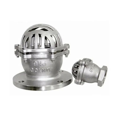 Zilveren roestvrij staal 304 316 Flanged Foot Valve met geschroefd uiteinde en vlinderontwerp