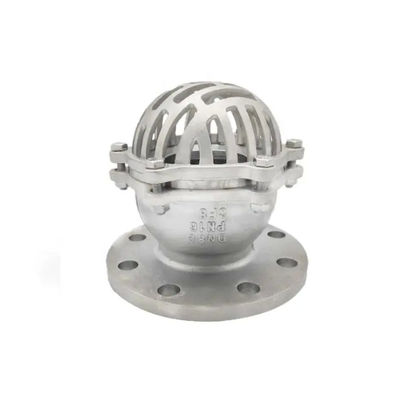 Zilveren roestvrij staal 304 316 Flanged Foot Valve met geschroefd uiteinde en vlinderontwerp