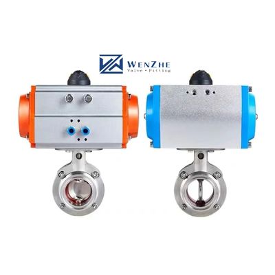 Sanitair zilver roestvrij staal 304 316 Pneumatisch gelast/clamp vlinderklep 3A