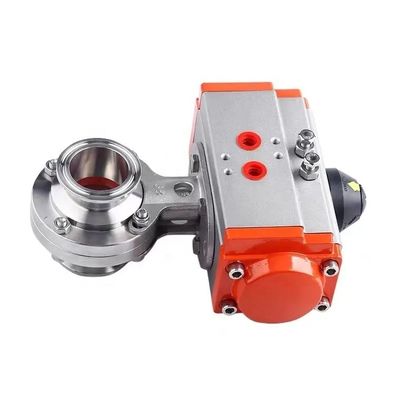 Sanitair zilver roestvrij staal 304 316 Pneumatisch gelast/clamp vlinderklep 3A