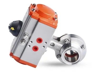 Sanitair zilver roestvrij staal 304 316 Pneumatisch gelast/clamp vlinderklep 3A