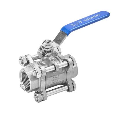 Roestvrij staal 304/316 3 stukken type schroefdraadbalklep NPT BSPT G voor zwaar werk