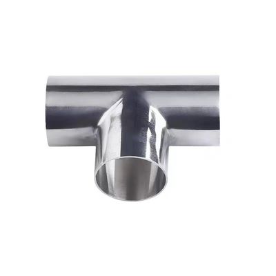 SS304 CF8 Roestvrij staal gelast polijst sanitair buis montage 3 Way Tees ISO DIN