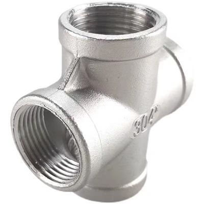 Roestvrij staal 3/4 "Vrouwelijke 4 Way Cross Cast Pipe Fitting Coupling voor verbinding