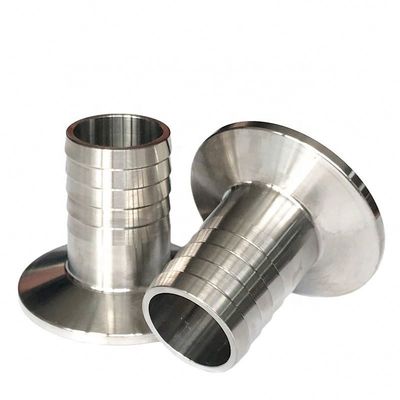 Sanitaire 304 316L roestvrij staal Tri Clamp slang Ferrule Fitting met ronde kop code