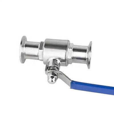 Stalen sanitaire klep Quick Card Ball Valve voor DIN 3A roestvrij staal 304 316