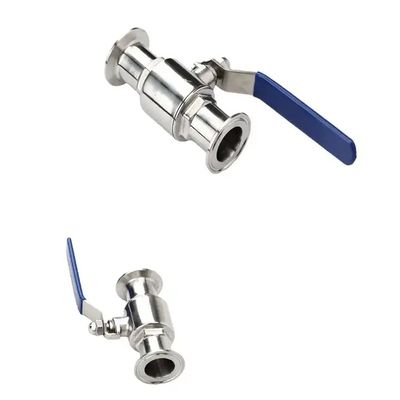 Stalen sanitaire klep Quick Card Ball Valve voor DIN 3A roestvrij staal 304 316