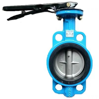 2 inch ductiel ijzeren wafer vlinder klep ANSI 150 DIN JIS zilver voor algemeen gebruik