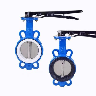 2 inch ductiel ijzeren wafer vlinder klep ANSI 150 DIN JIS zilver voor algemeen gebruik