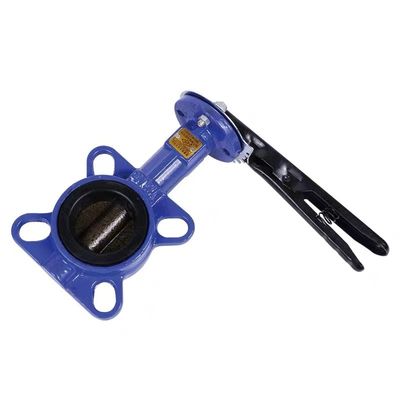 2 inch ductiel ijzeren wafer vlinder klep ANSI 150 DIN JIS zilver voor algemeen gebruik