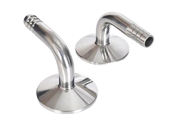 SS304L/SS316L Sanitair roestvrij staal 90 graden ellebogen slang bar voor chemische apparatuur